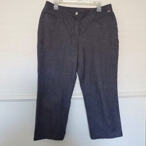 St. John Gray Granite Denim Capri Women's Size 10‎ with Pockets